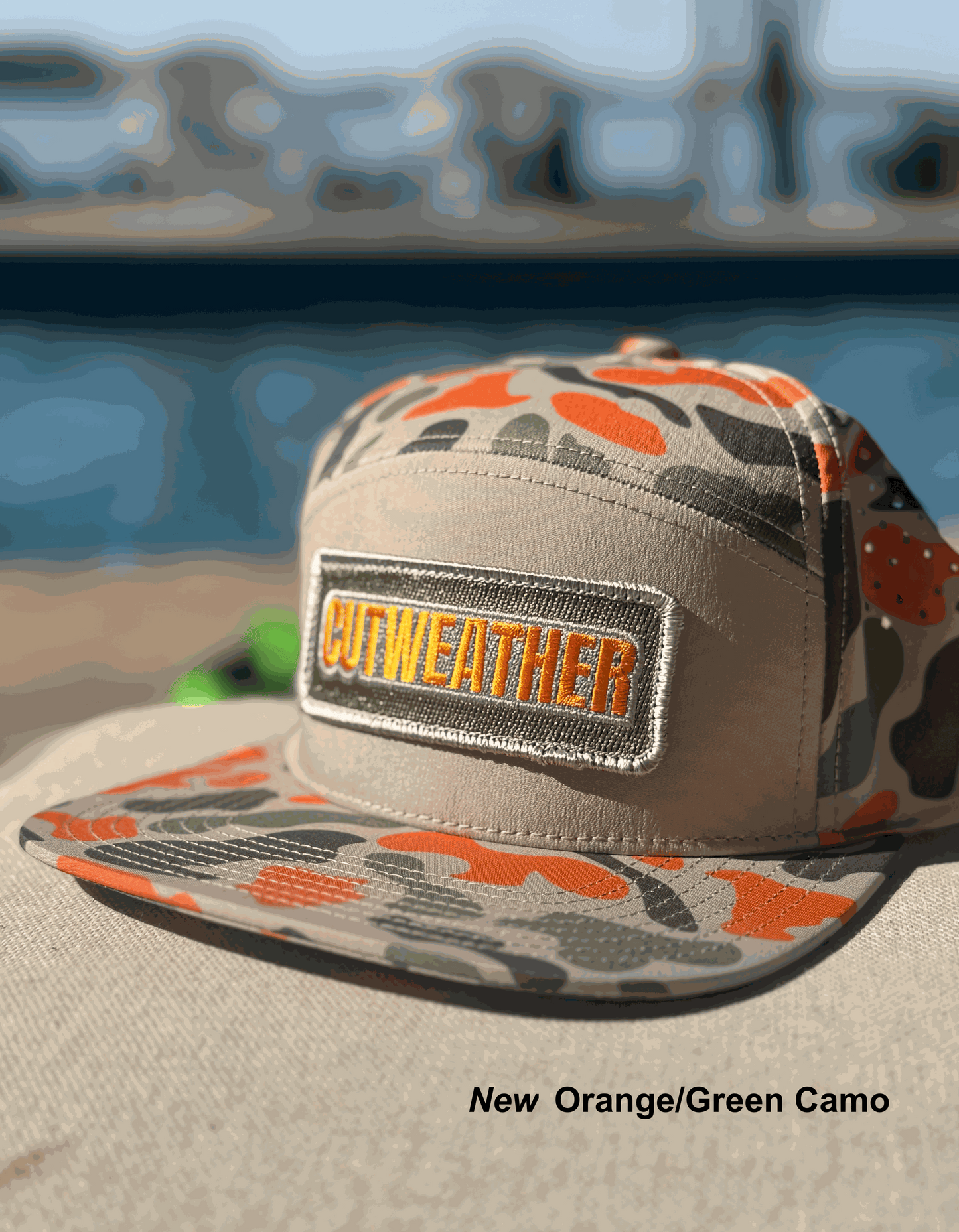Cutweather Hats NEW Orange Green Camo