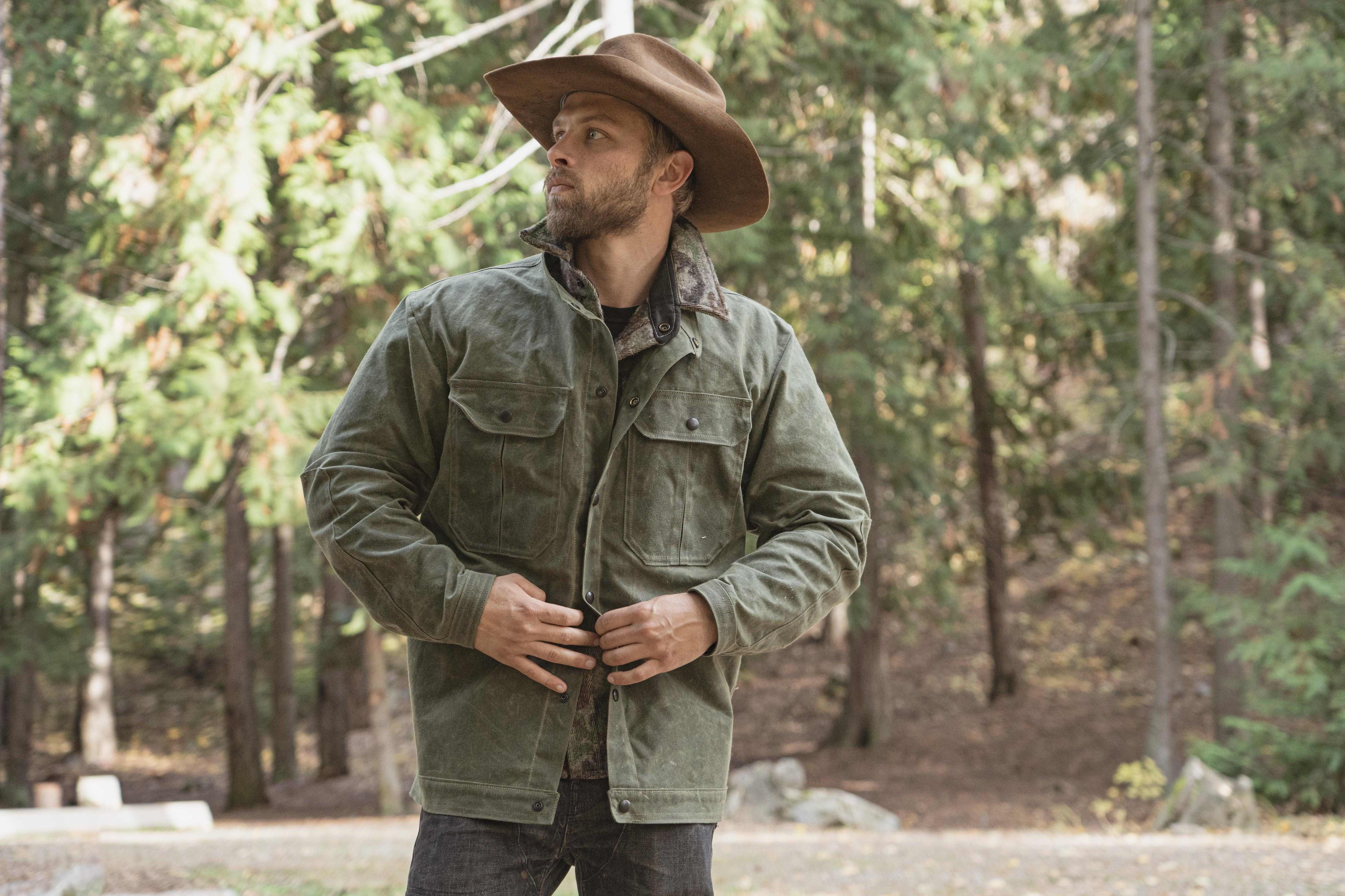 Nut Shell Jackets Waxed Shell Jacket is a hard-wearing 4 pocket shell can be sewn with ...