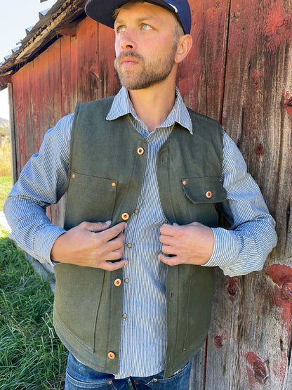 Denim+Wool Robust Vest