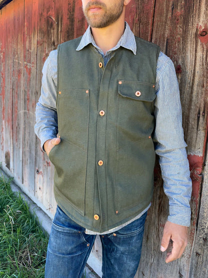 Denim+Wool Robust Vest